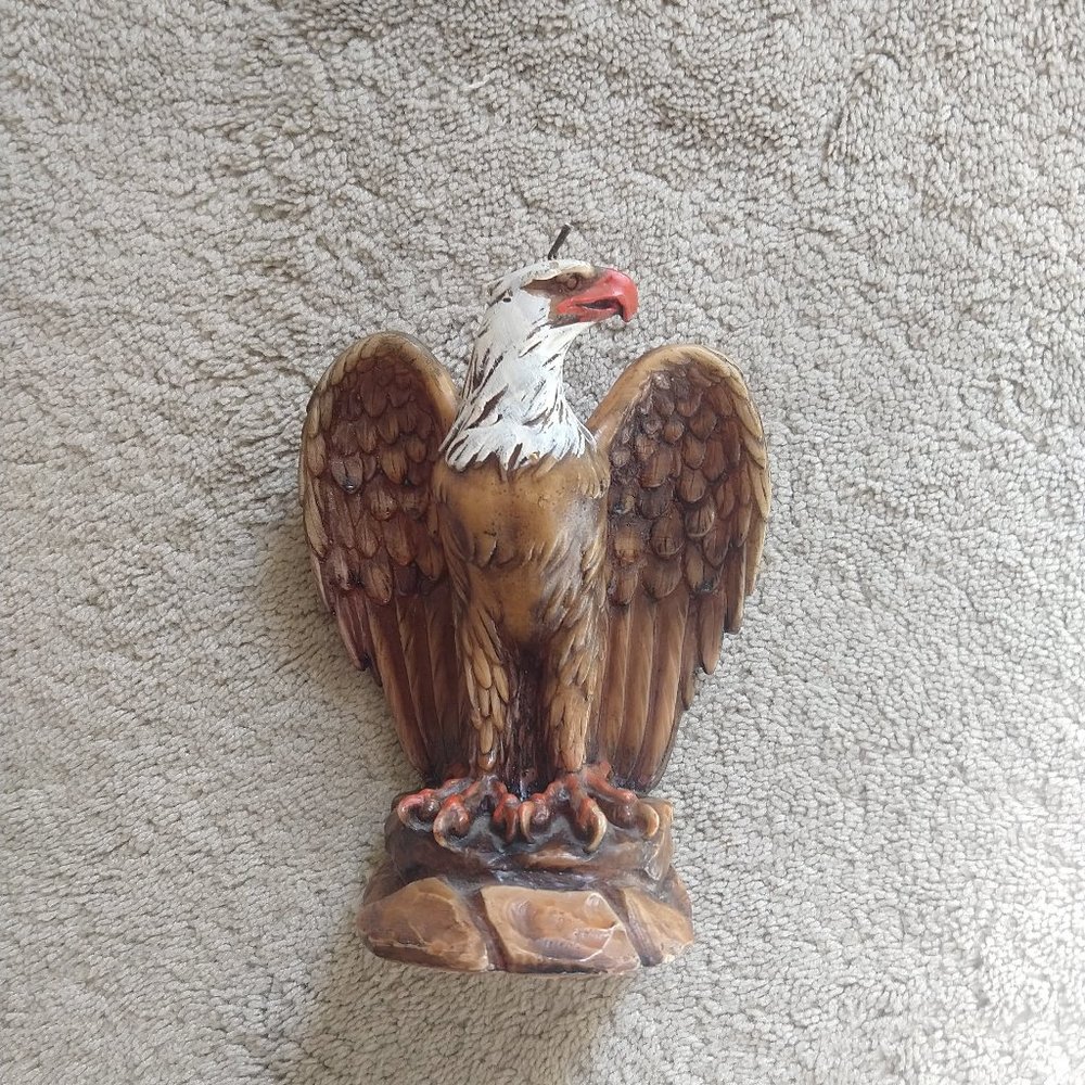 Sculpted Bald Eagle wax candle, never lit